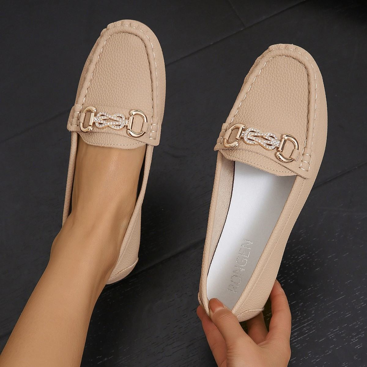 New Springautumn Korean-style Round-toe Slip-on Loafers