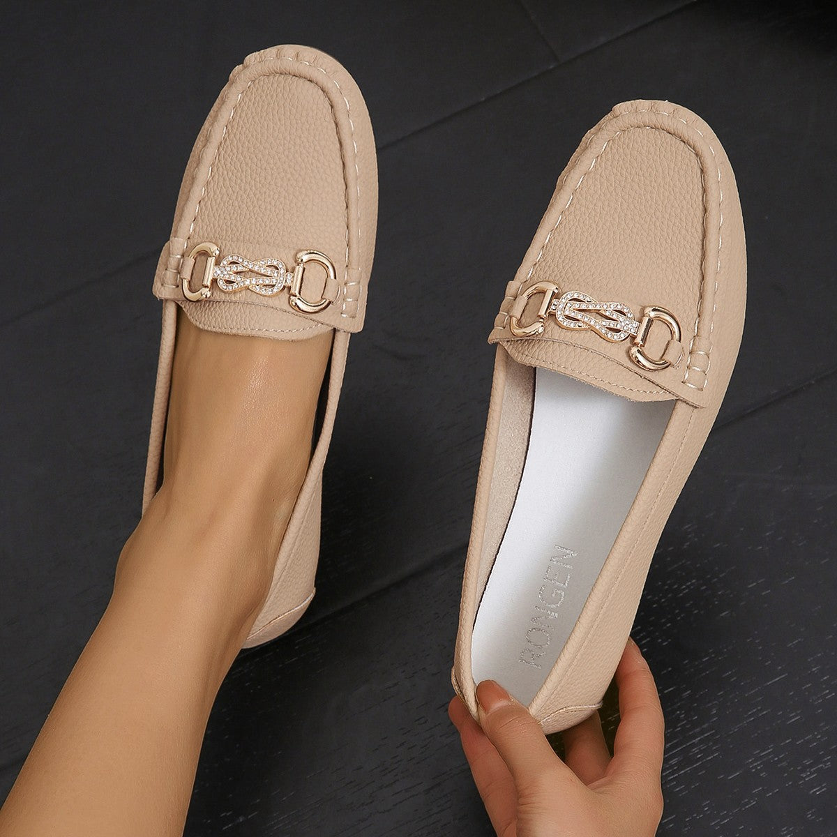 New Springautumn Korean-style Round-toe Slip-on Loafers