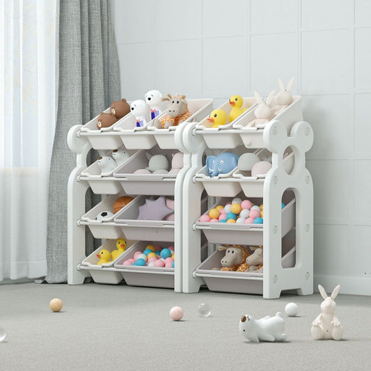 Multi-Tiered Floor Toy Rack For Kids Simple Home Organizer For Sorting And Storing Baby Toys