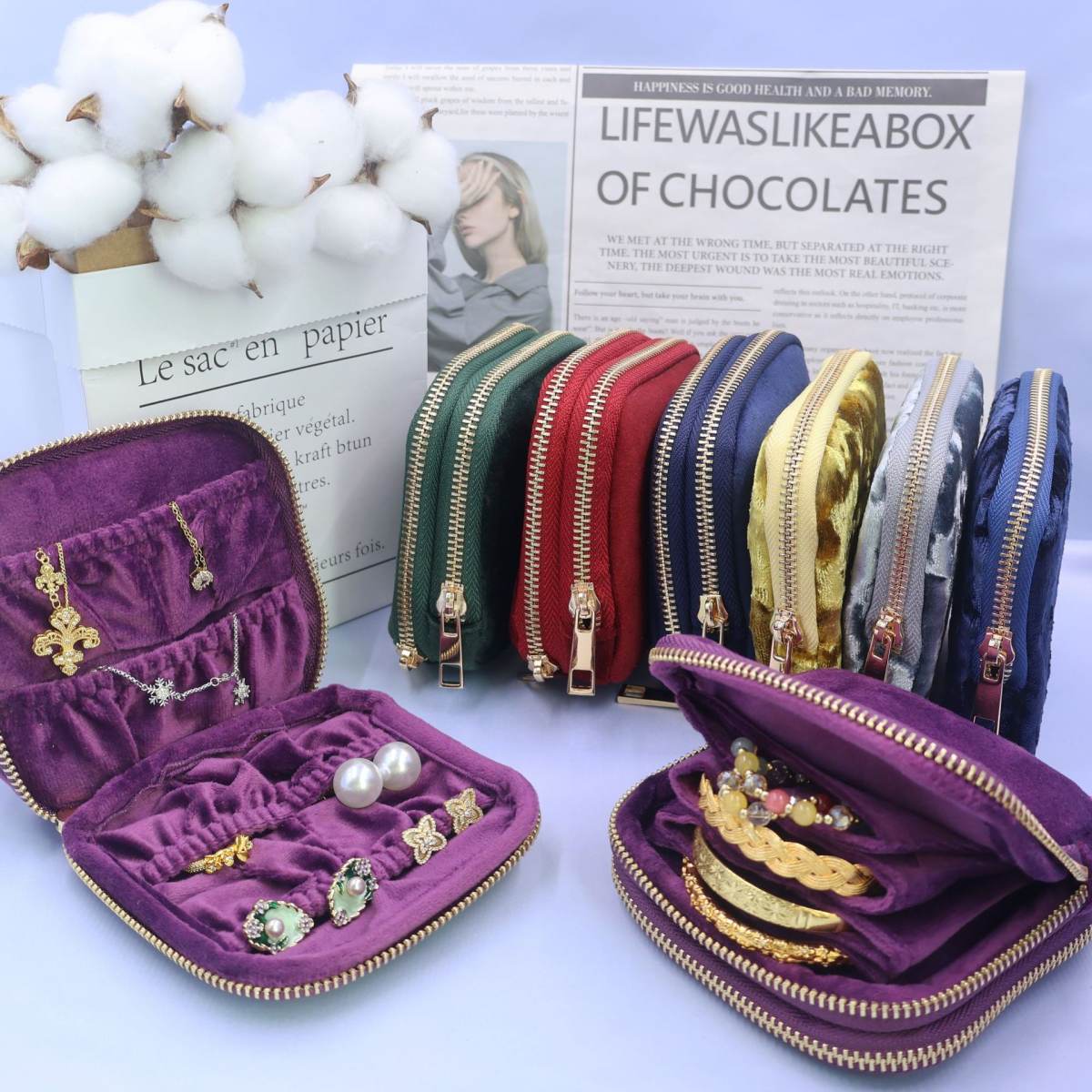 Velvet Bracelet Storage Jewelry Bag