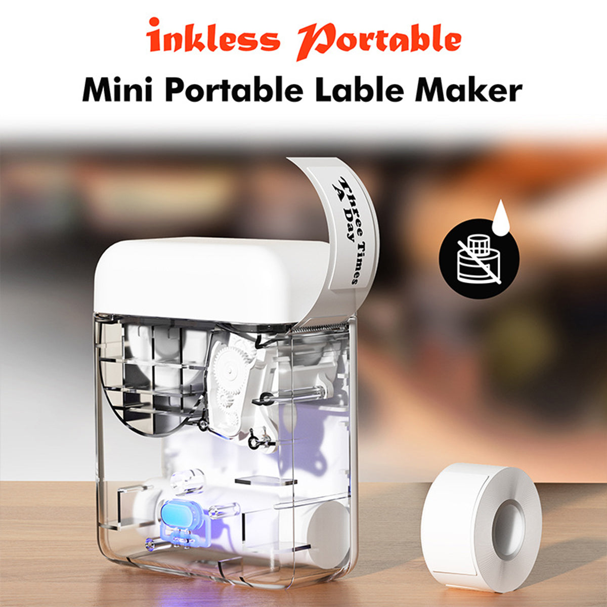 L12 Bluetooth Label Maker Machine Wireless Thermal Label Printer Sticker Gift AU