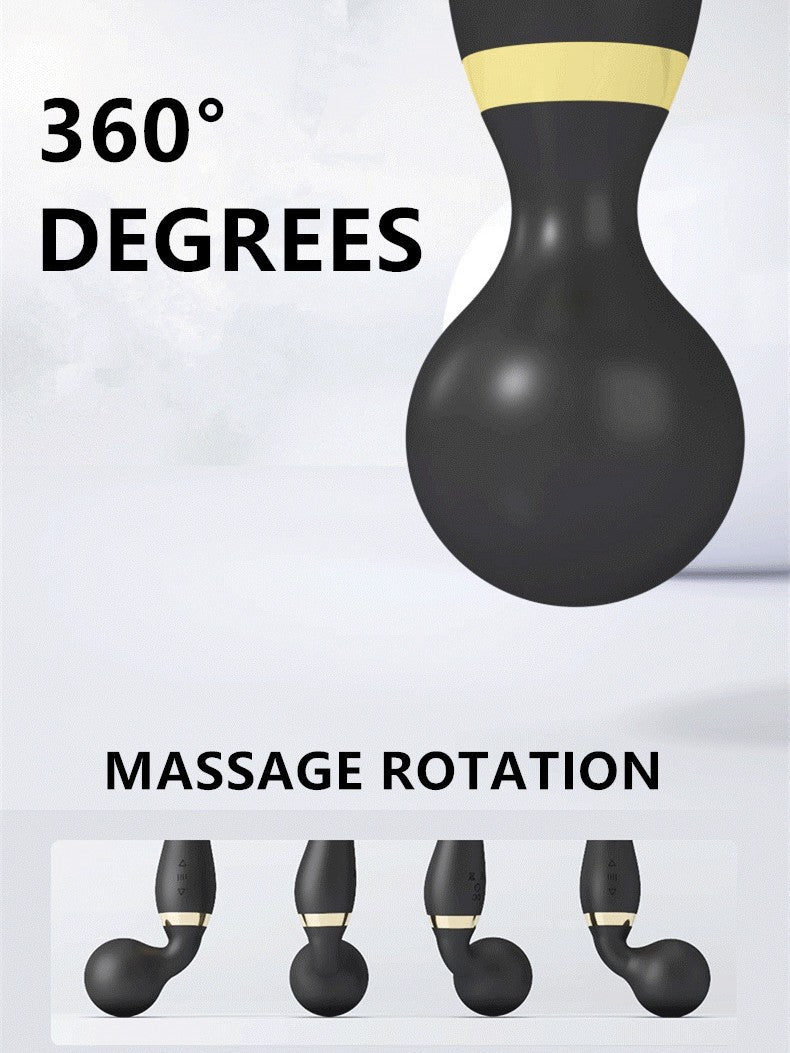 Multi-Speeds-Silicone-Double-Head-Full-Body-Massager-Vibrator-Mute Rechargeable