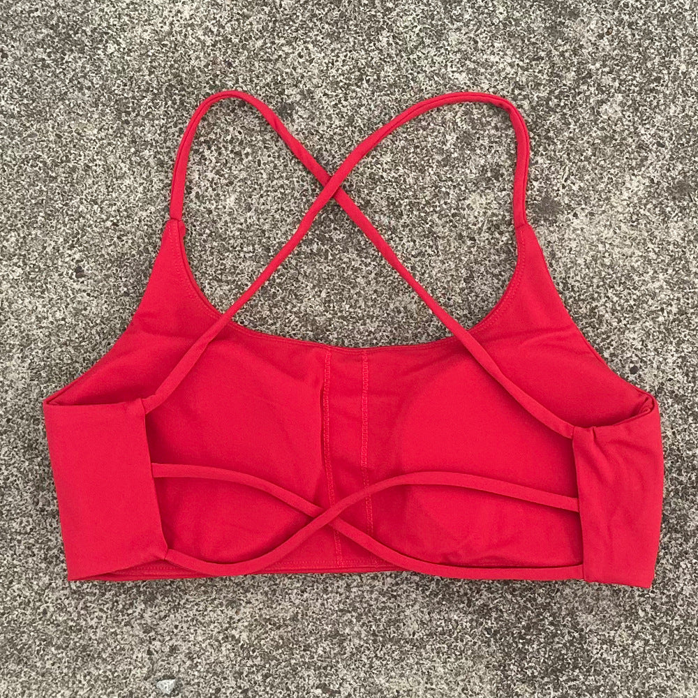 New Womens Shock-resistant, Quick-drying Sports Bra And Workout Top