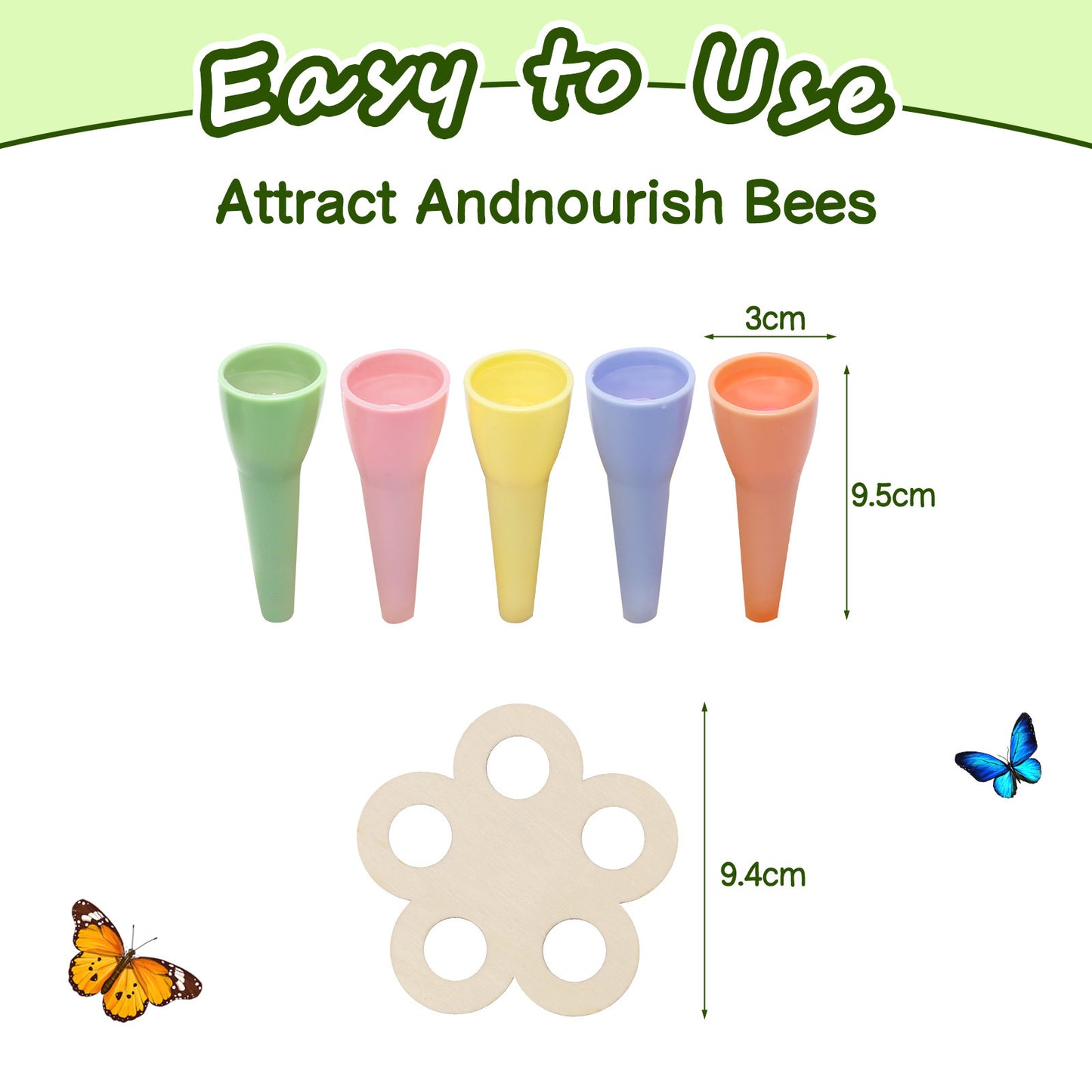 10-Piece Bee And Insect Waterer Set For The Garden, Balcony, And Patio To Support Pollinators—Garden Accessories Set