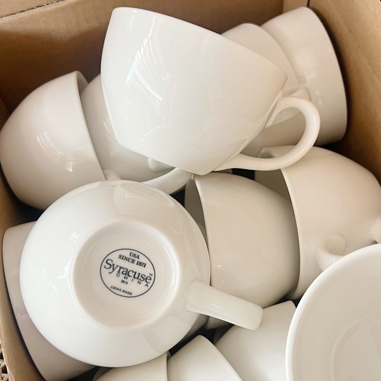 Ins Korean-style Milky White Ceramic Coffee Cup And Saucer