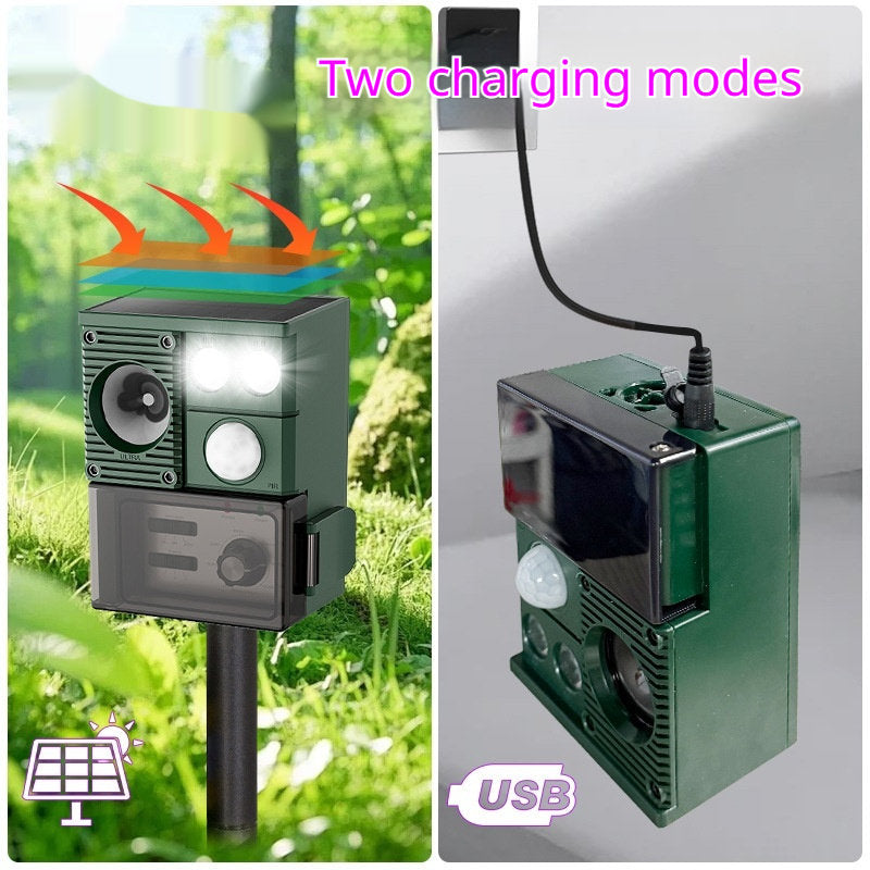 Outdoor Solar-Powered Ultrasonic Rodent Repeller