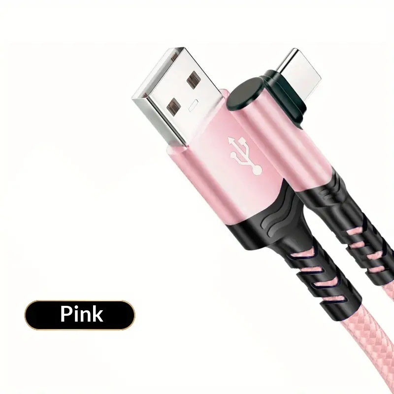Extended Bent Head Phone Charging Cable