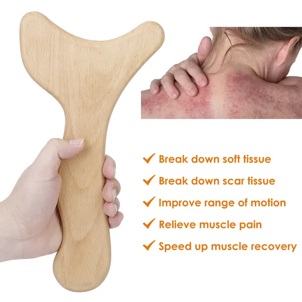 Wood Therapy Massage Tool Lymphatic Drainage Paddle Wooden