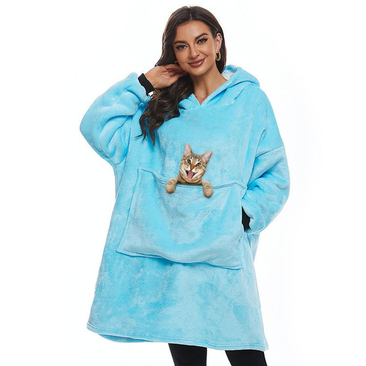 Autumn And Winter Pet Pocket Lazy Blanket Sweatshirt Hoodie