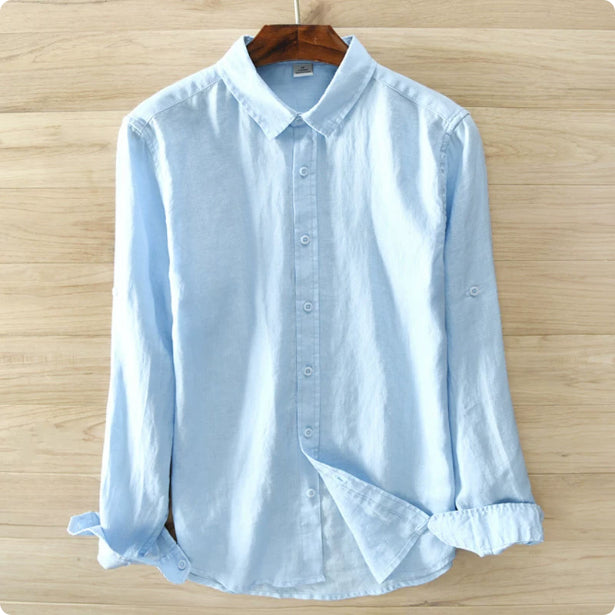 Men's Korean-style Slim-fit Long-sleeved Shirts For Summer