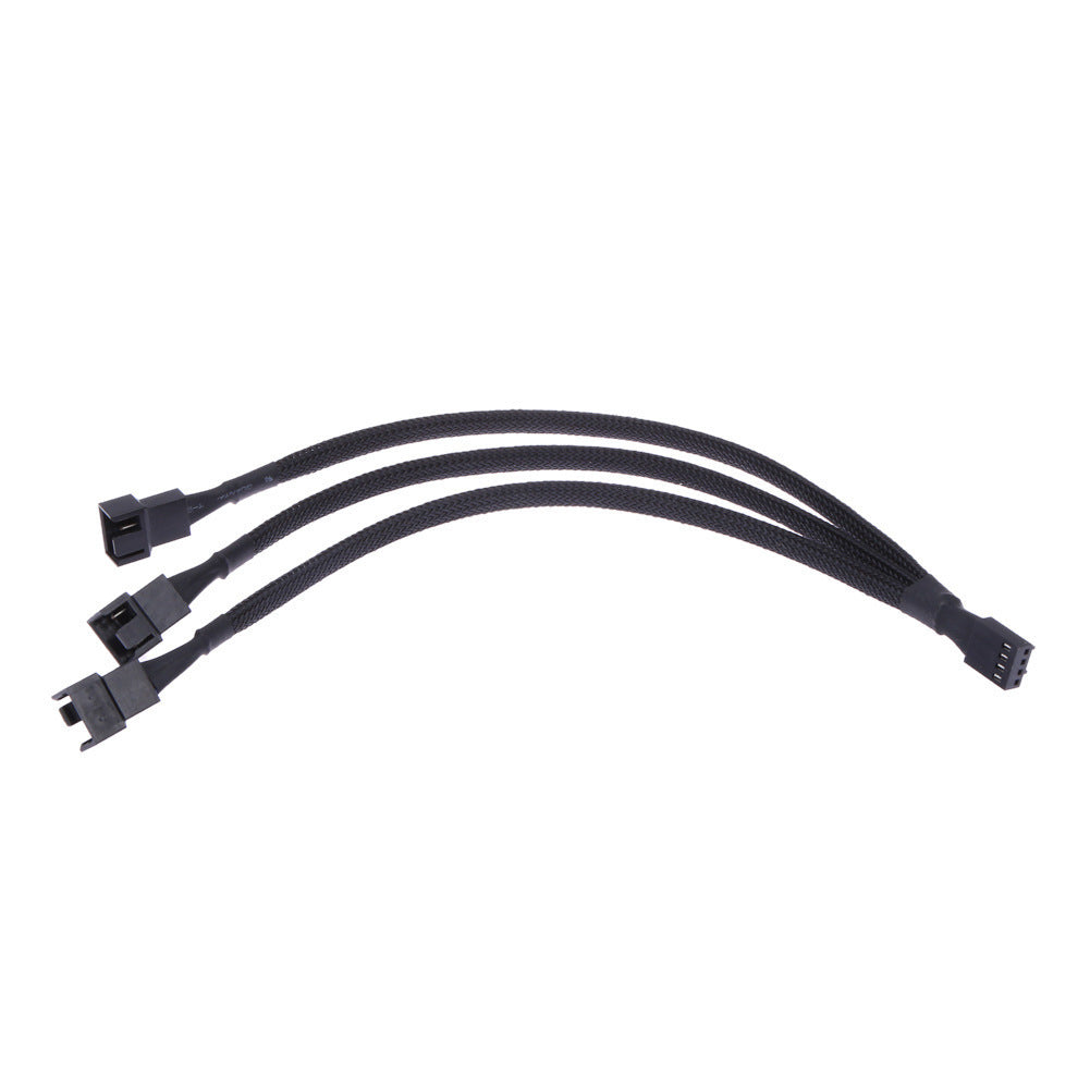 Desktop Computer CPU 4PIN PWM 1 Minute 3 Adapter Cable Snakeskin Network Cable 30CM Cooling Fan Adapter Cable