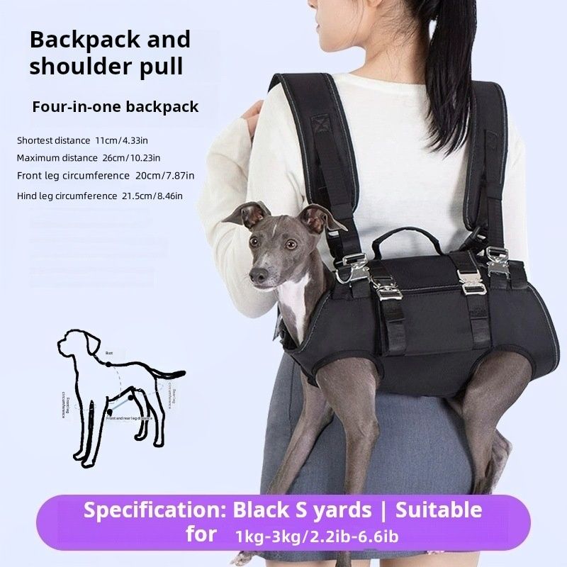 Shoulder- And Crossbody Pet Dog Backpack, Small Dog Leash Handbag