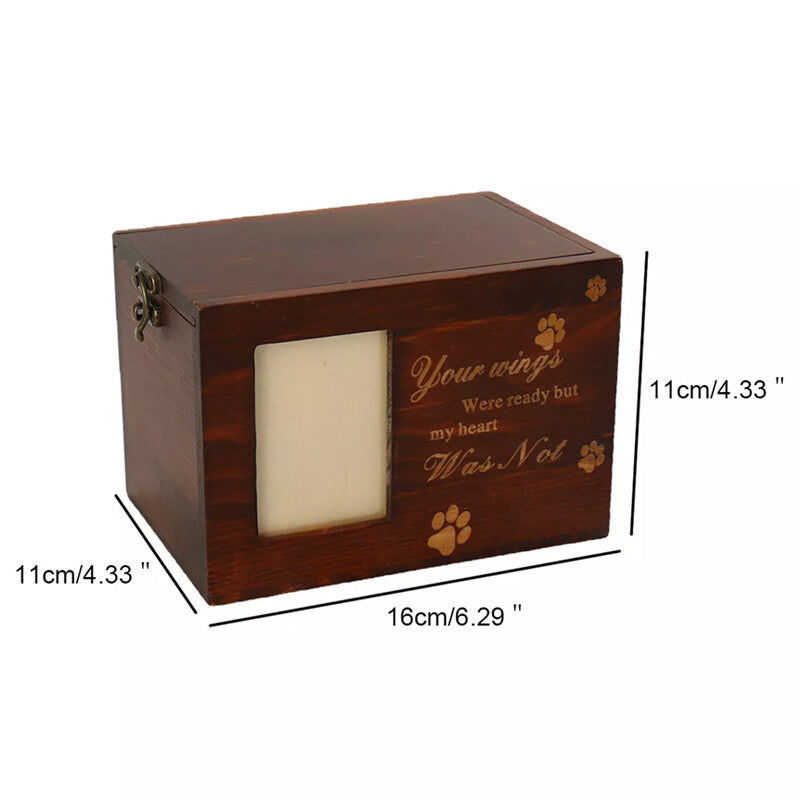 Pet Cremation Urn Ash Urns For Dogs Casket Wooden Box Commemorate Memory Box