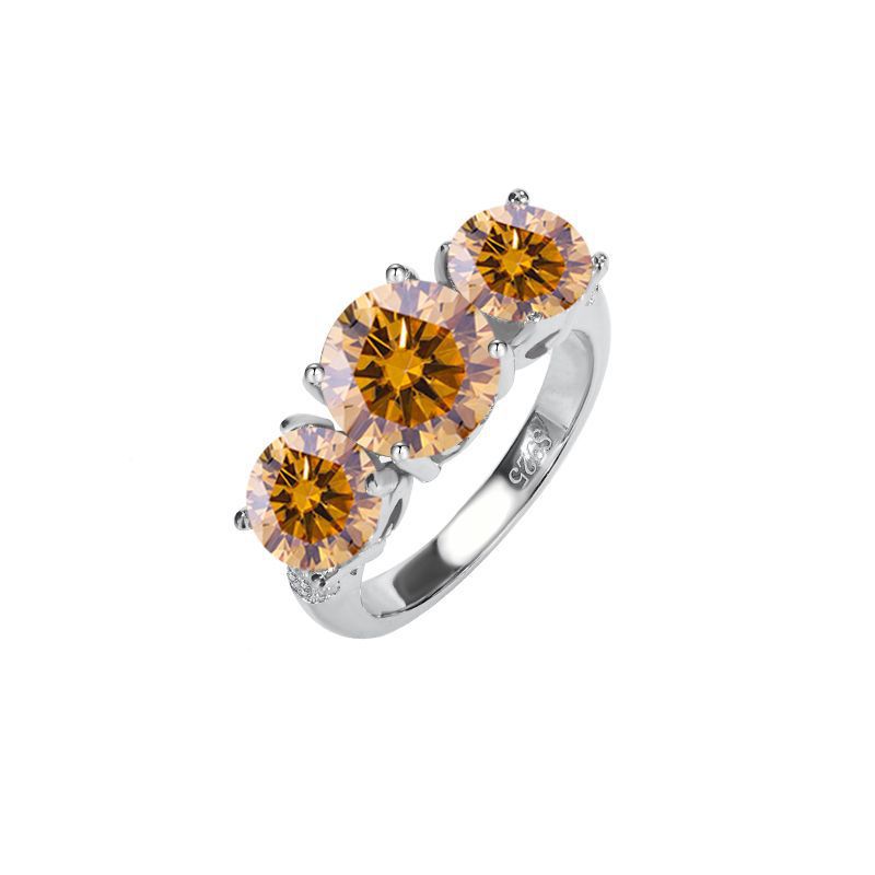 Moissanite Women's Ring High-end Silver Jewelry Accessories