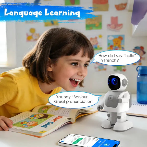 AI Dancing Robot Toy Smart Interactive Learning & Entertainment Robot For Kids With Wireless Music Programmable Moves Voice Assistant