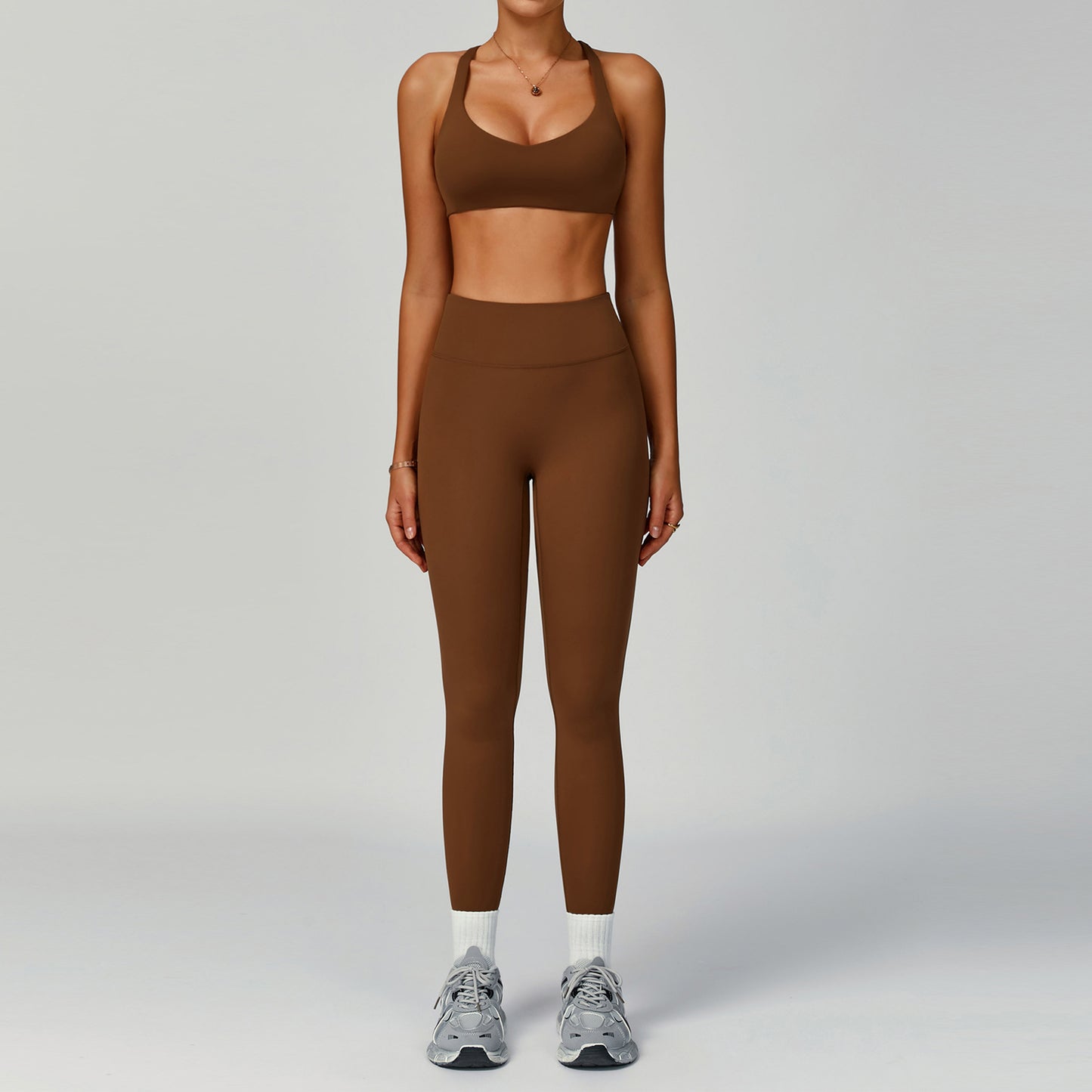 Women's Pure Color Tight Hollow-out Beauty Back Sports Outdoor Running Outfit