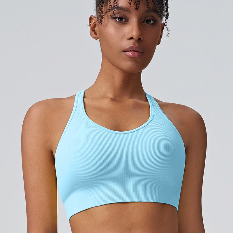 Watton Sports Underwear Women's High-strength Fixed Cup Shockproof Push-up Breast Holding Sexy Cross Beauty Back Yoga Vest