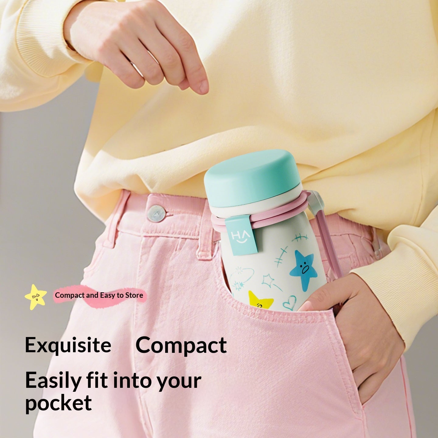 Compact And Portable Stainless Steel Outdoor Water Bottle For Women