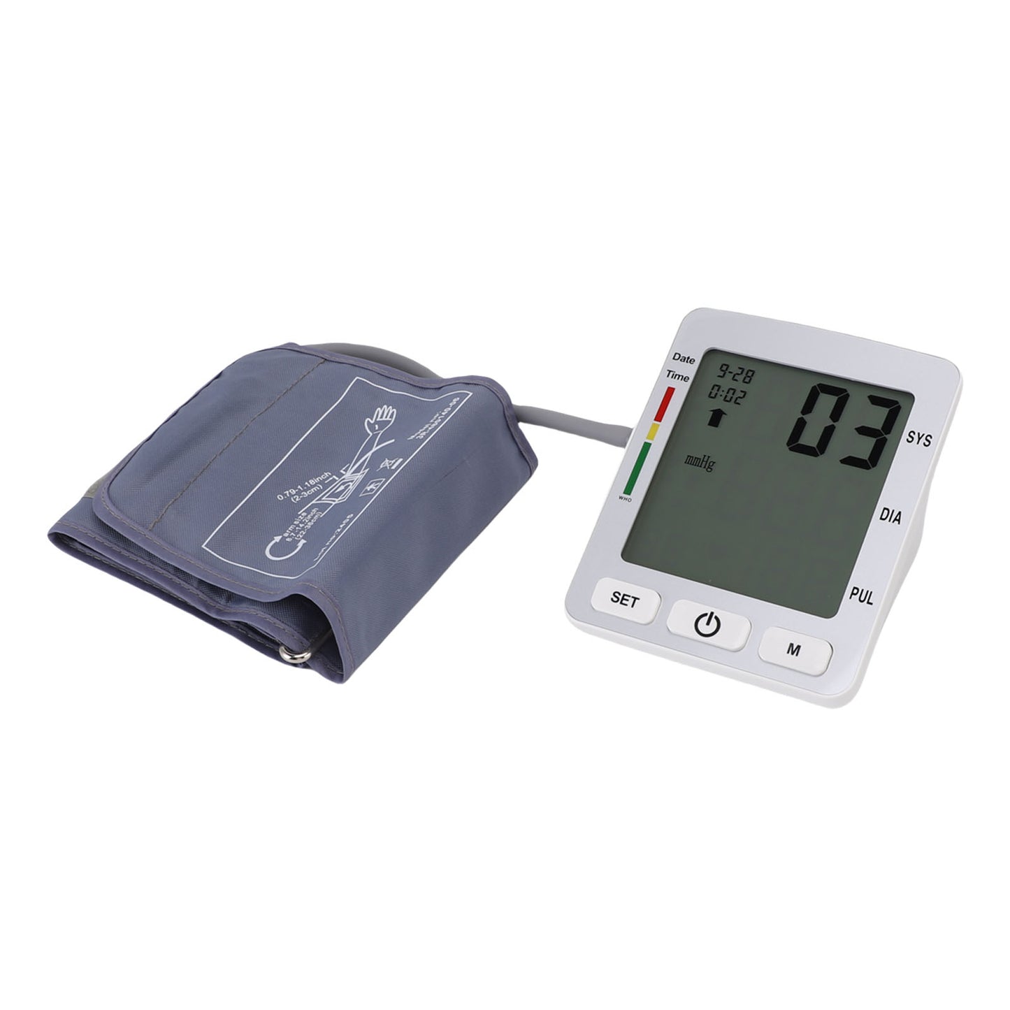 Arm BP Monitor With 8.66 - 14.17in Cuff 4.2in LCD Display 120 Reading Memory Pulse Rate Monitoring Home Digital BP Machine