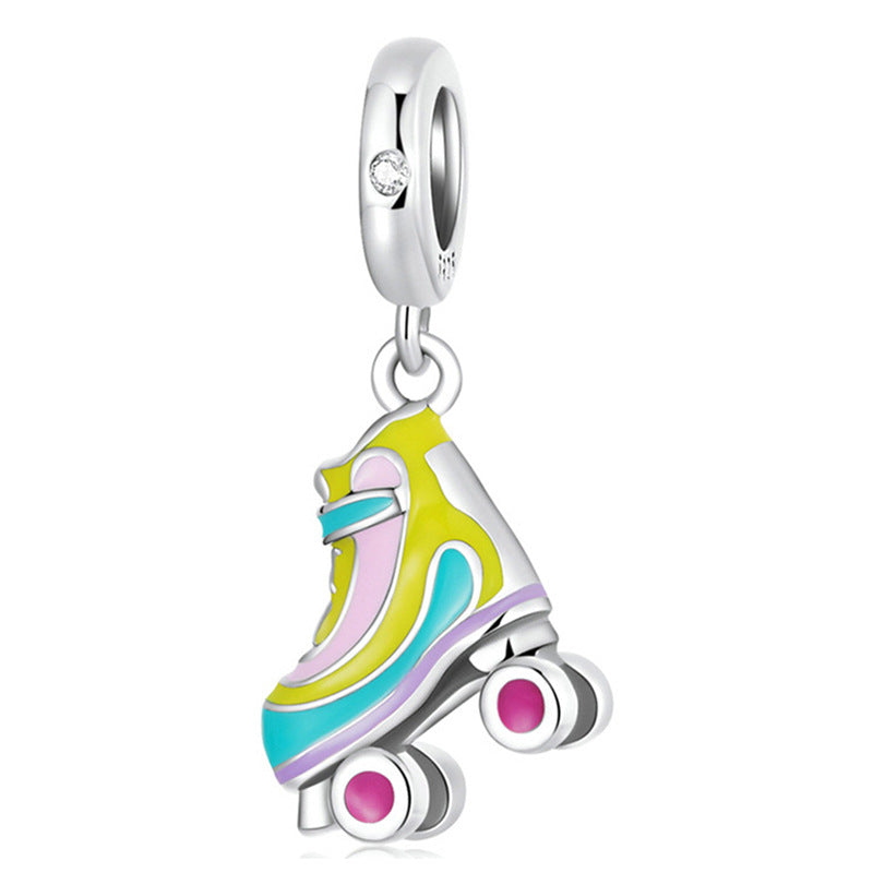 Animal-themed Colorful Heart-shaped Large-hole Beads For DIY Bracelet Accessories