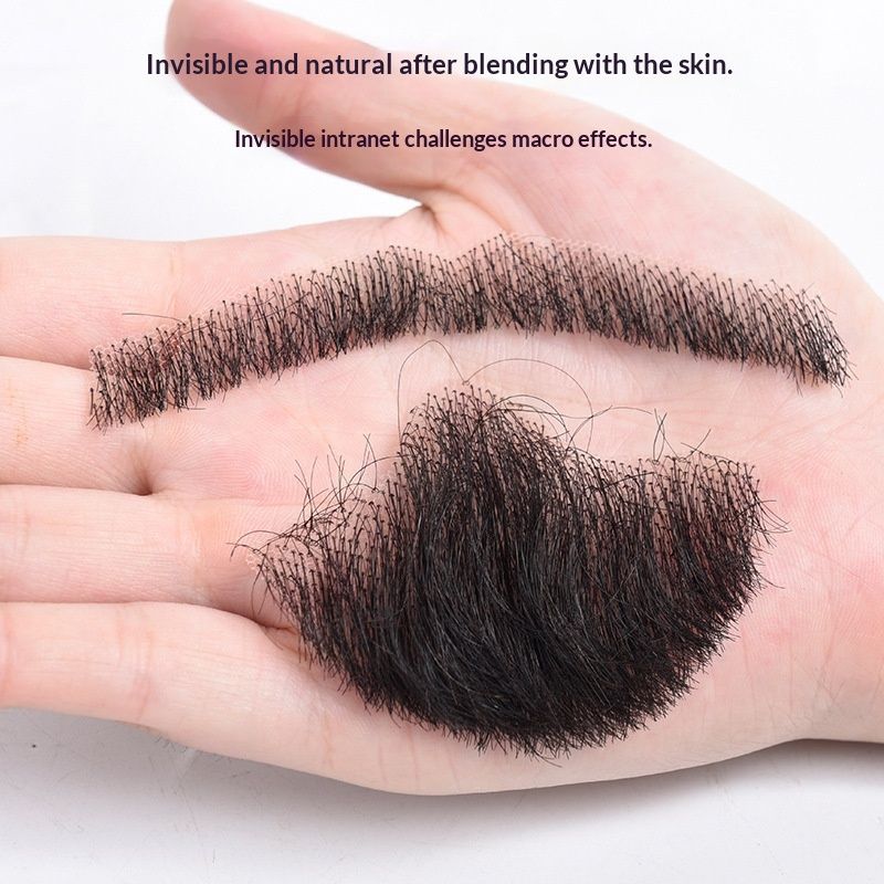 Makeup Prop Fully Hand-knitted Real Human Hair Beard