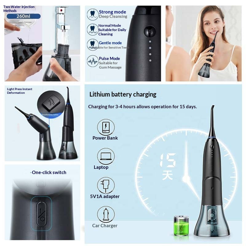 Smart Portable Water Flosser Home Electric Dental Cleaner