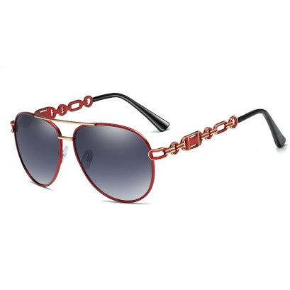 New Polarized Two-tone Plated Fashionable Hollow Out UV Protective Sunglasses