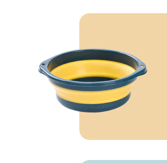 Folding basin-foot bath model-with massage point-blue and yellow-1