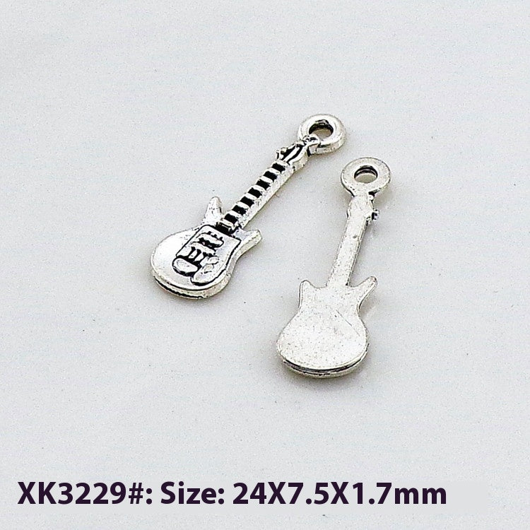 Alloy Decoration Accessories Musical Instrument Guitar Hanging Piece Pendant