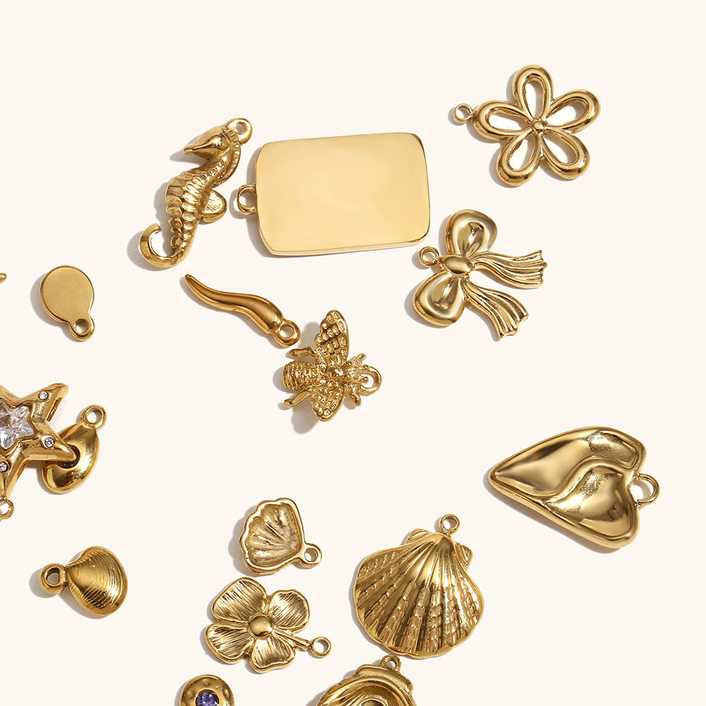 Creative Jewelry Accessory Stainless Steel Pendant With 14K Gold Plating