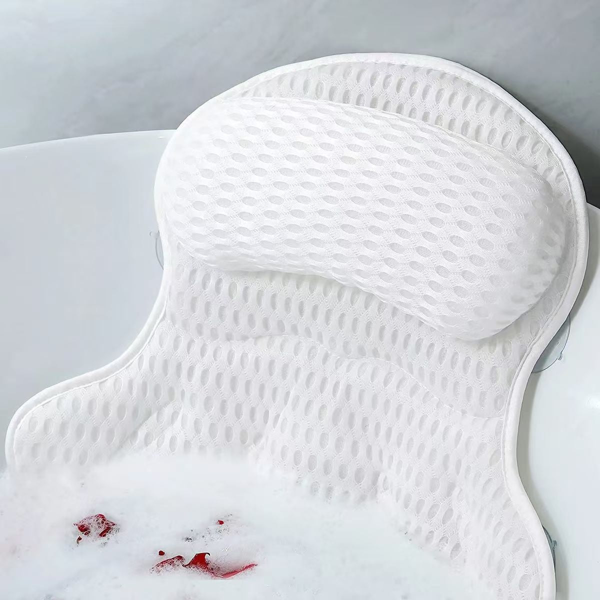 Machine-washable 4D Bath Pillow Bathtub Cushion Bathroom Pillow