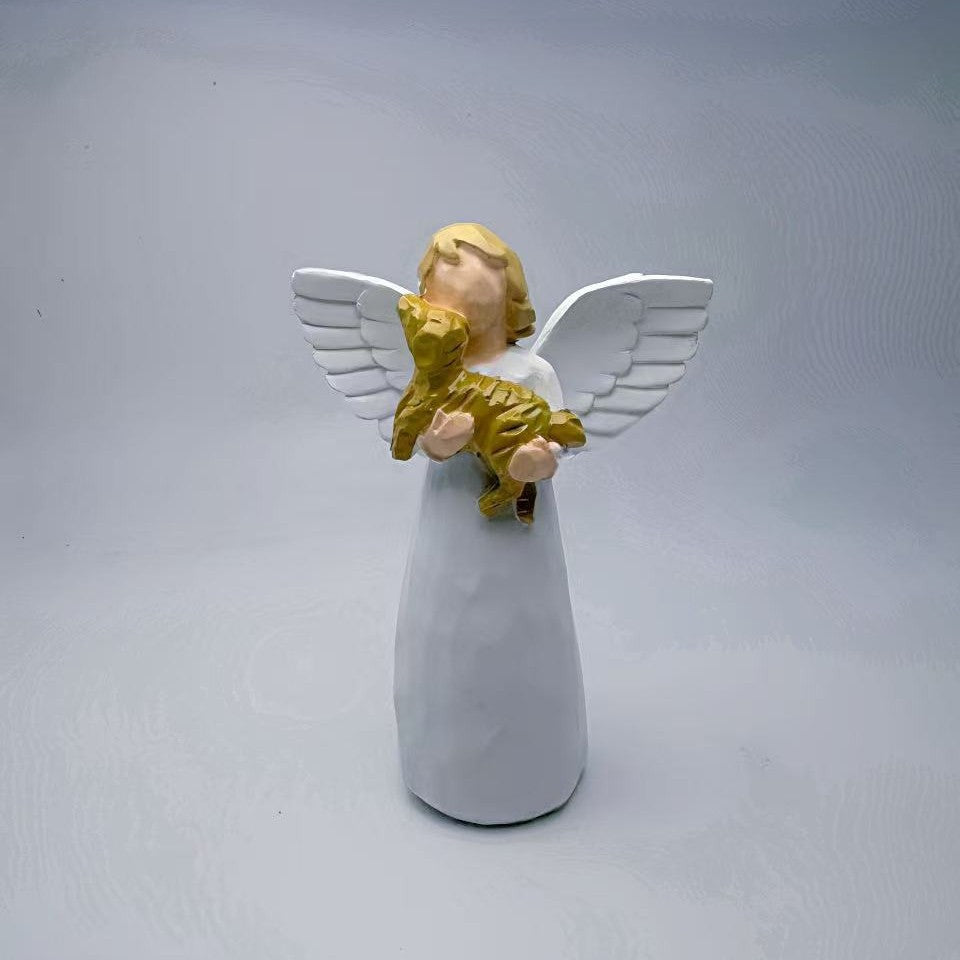 White-winged Angel Resin Craft Home Desk Ornament
