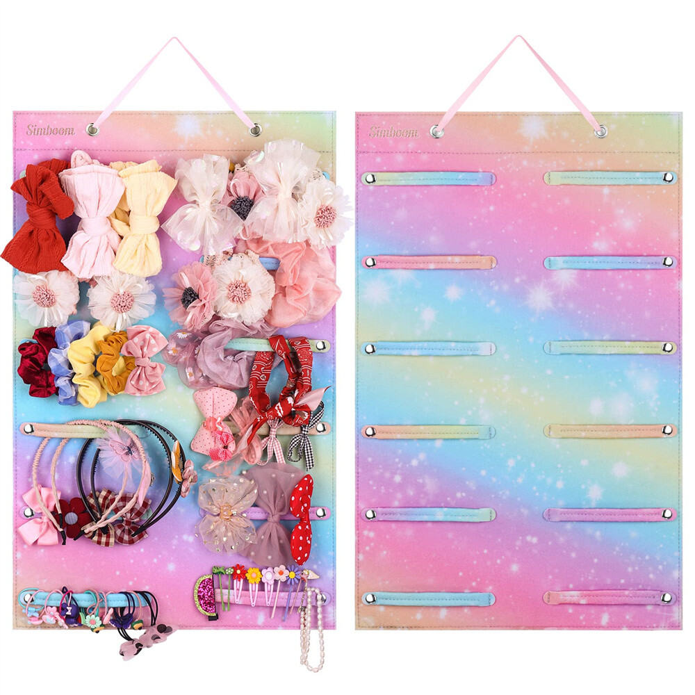 Girls Headband Holder Wall Hanging Hair Bow Organizer Display For Kids Room Deco