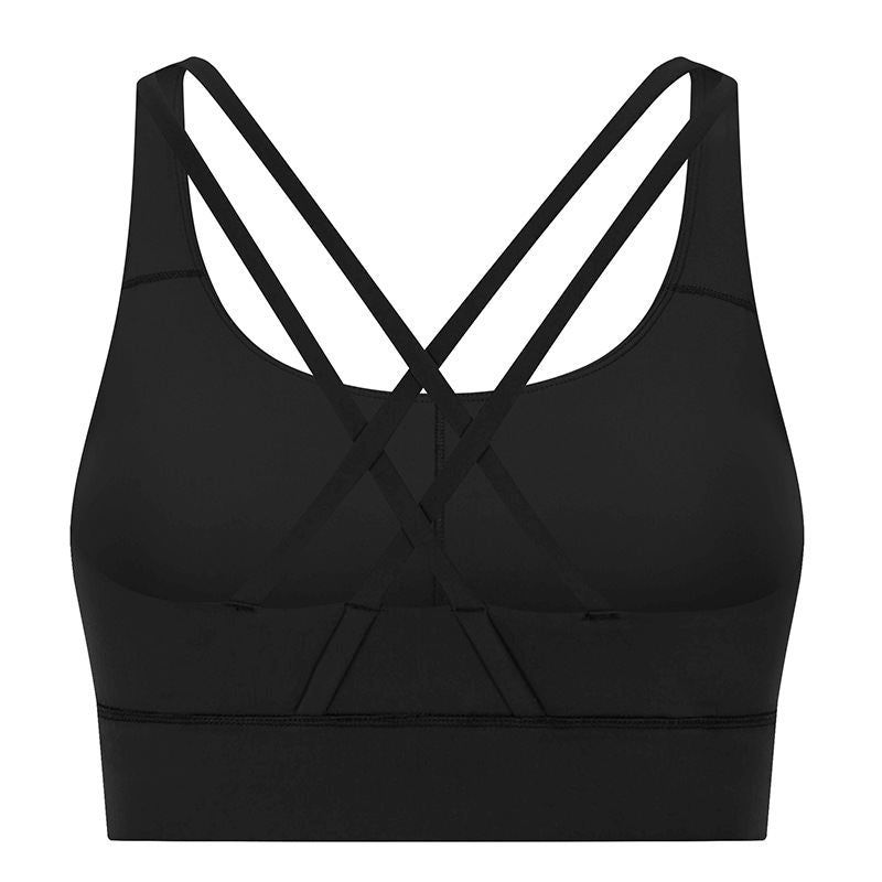 Yoga Bra Top Cross Shoulders