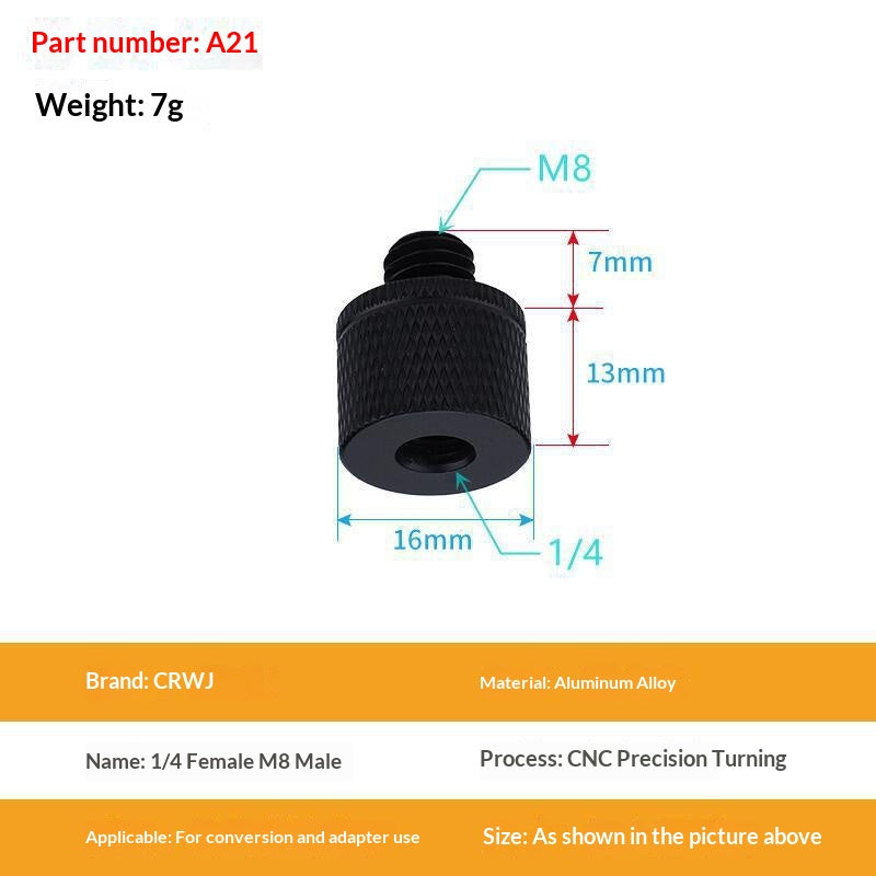14 To 38 Camera Screw M4 M5 M8 M10 M12 Aluminum Tripod Head Photography Equipment Accessories