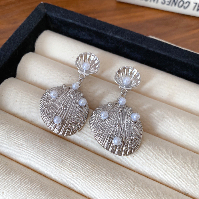 Fashion Vintage Flower Earrings For Women Silver Floral Dangle Earrings Elegant Jewelry