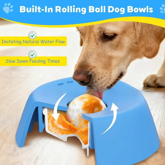 Pet Slow-Feeding Non-Slip Spherical Dog Bowl