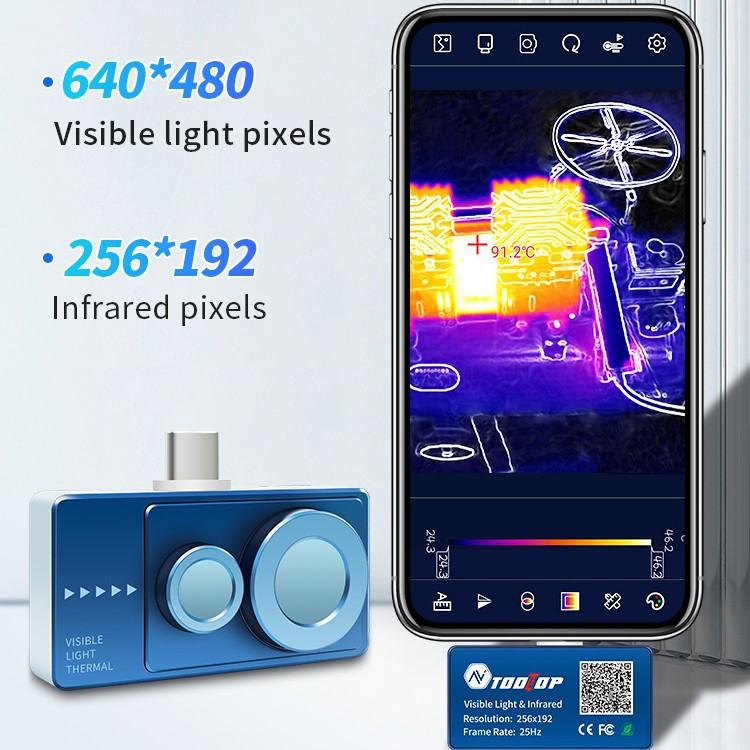 Dual Light Mobile Phone Card Thermal Imaging
