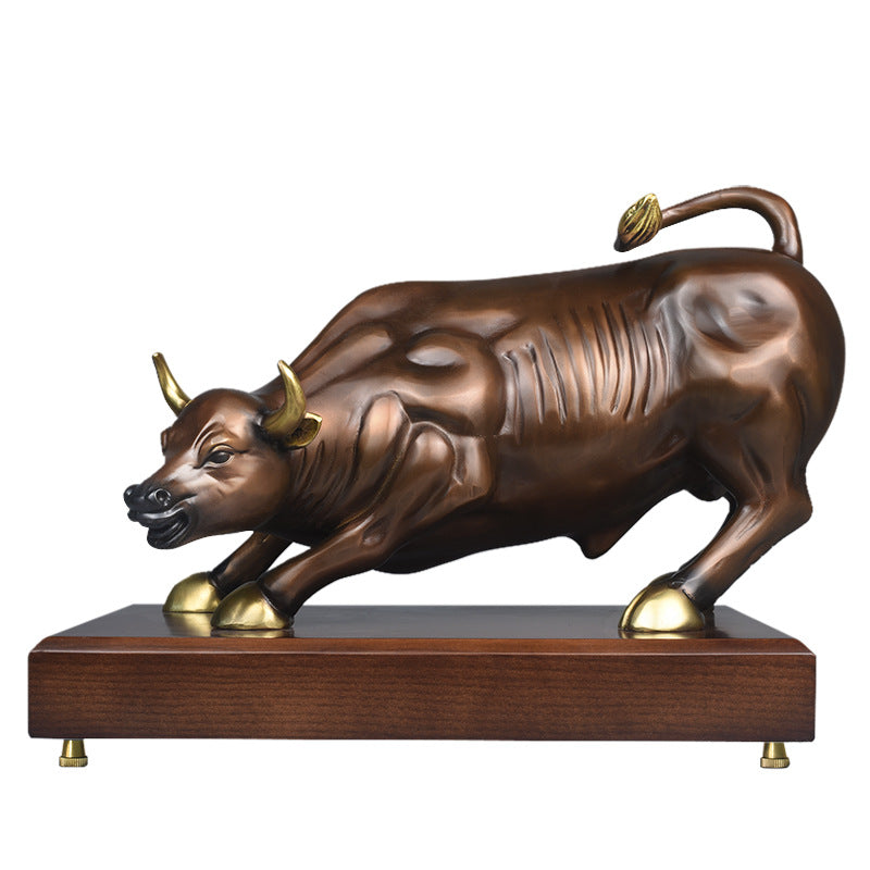 Bronze Ox Craftsmanship American-style Office Desk Home Decor Item