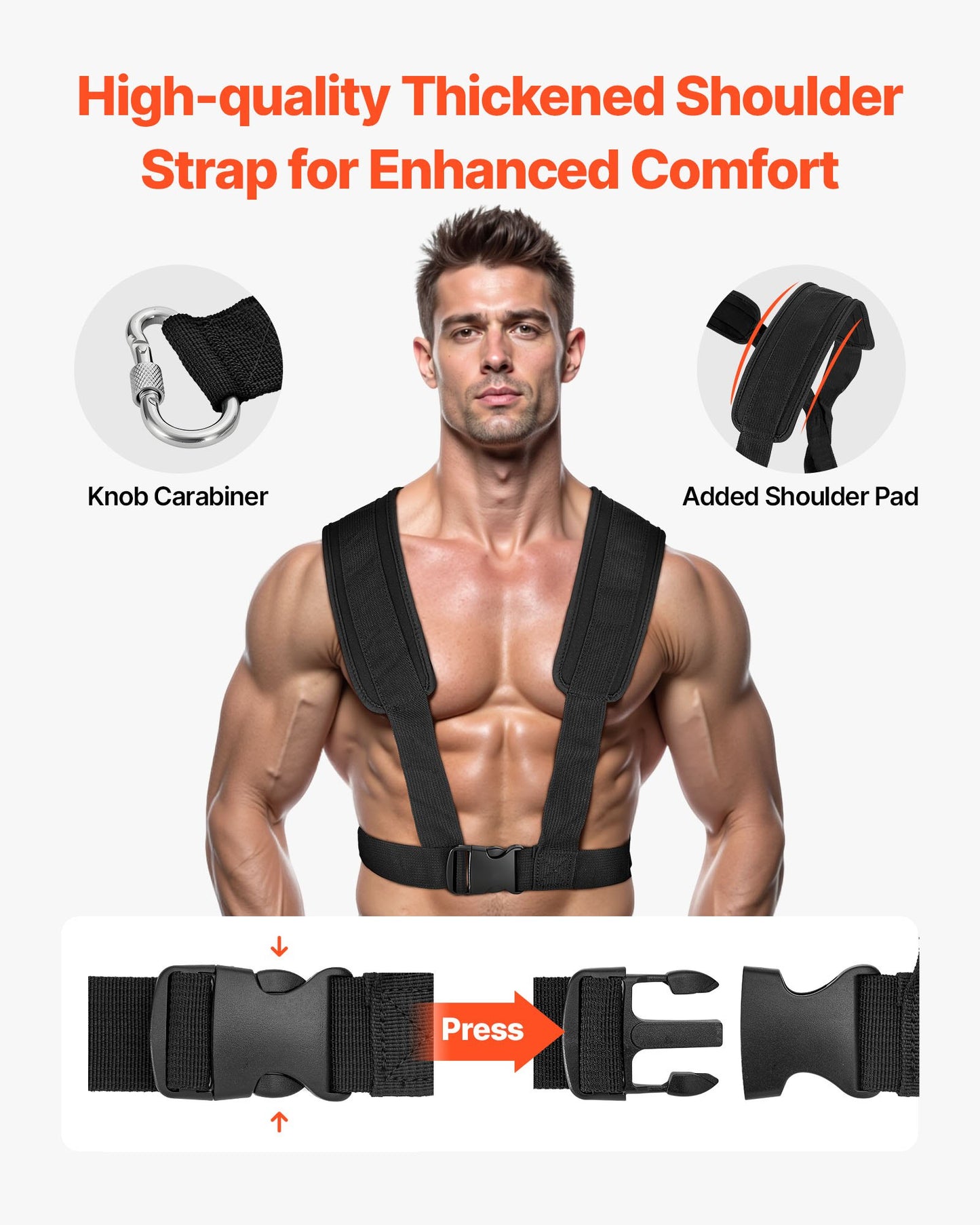 Weight Sled, Steel Power Sled, Fitness Strength Training Sleds For Athletic Exercise Speed Improvement, Workout Fitness Equipment With Handle, Compatible With 1/2 In Weight Plates, Black
