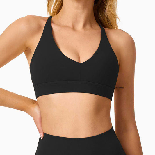 Brushed Back Yoga Clothes Running Shockproof Sports Bra