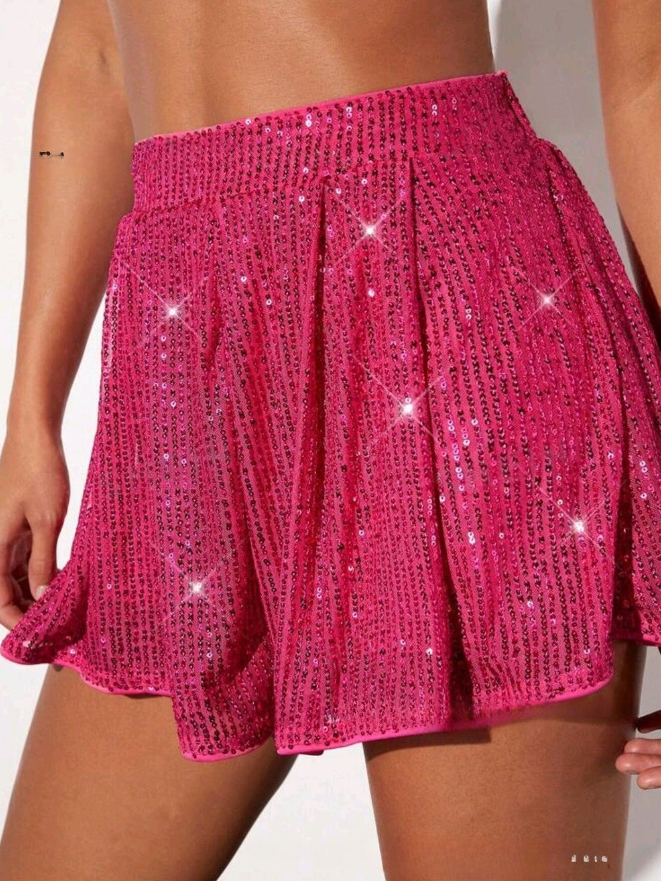 2026 Summer New Arrival, Women's Sequin Shorts, Fashion Loose Party Skort