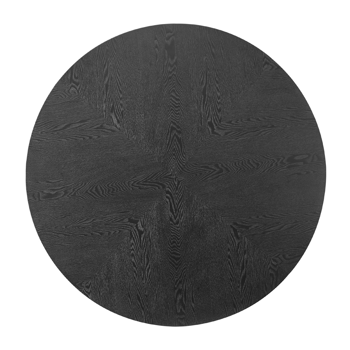 47.25   Round MDF Coffee Table End Table Short Leisure Tea Table Cross Legs Metal Base, Easy To Assemble,BLACK