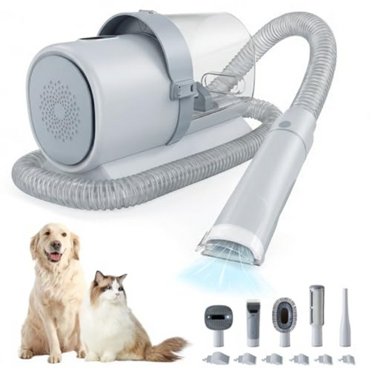 Professional Dog Grooming Clippers With 2.5L Cup, 3 Suction Modes, Cordless Clippers, 5 Groomer Tools, Low Noise Pet Hair Trimmer For