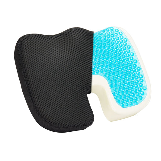 Seat Cushion, Cooling Gel + Memory Foam Seat Cushion, Pressure-Relief Wheelchair Seat Pad With U-Shaped Cutout & Removable Cover, Lightweight And Portable For Travel, Car, Office, Airplane