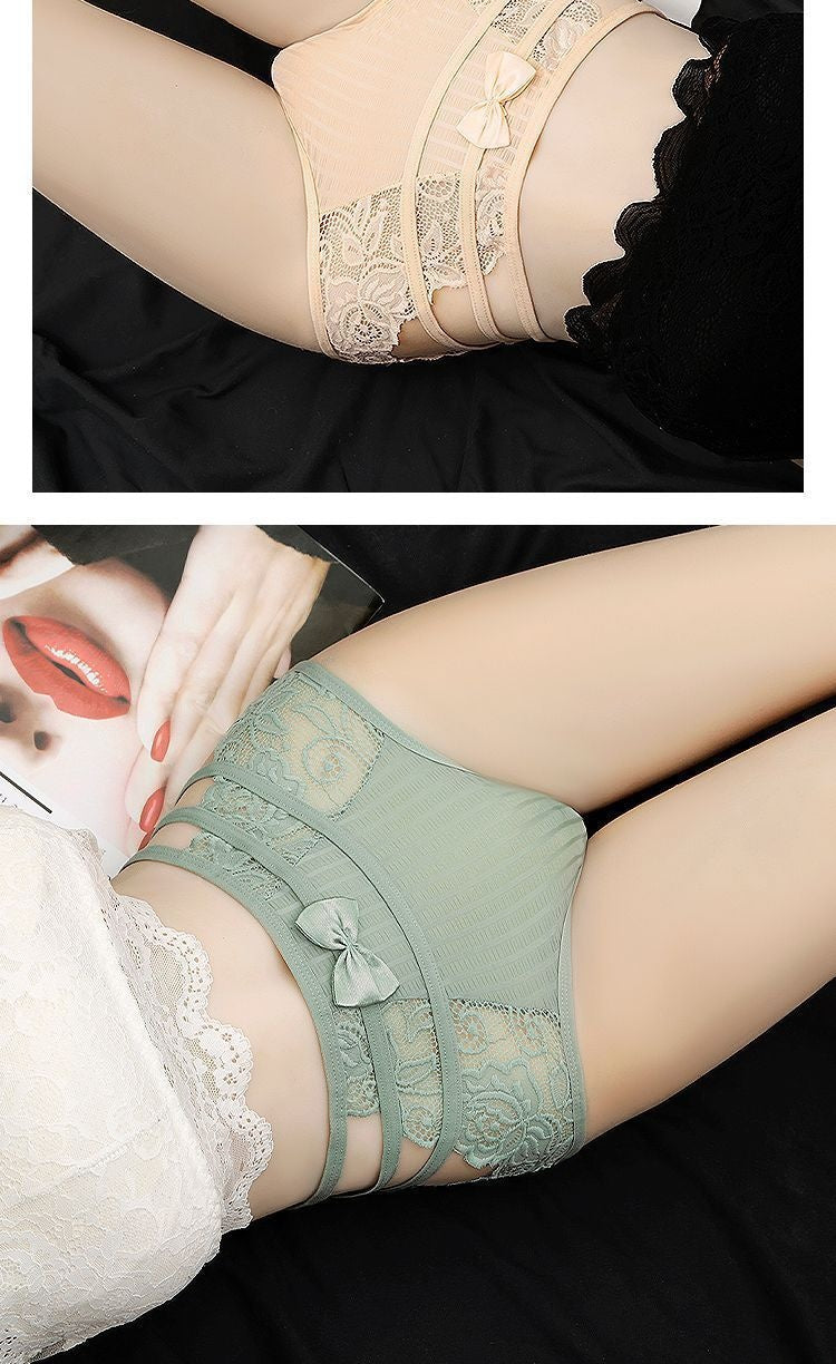 Women's Lace Breathable High Waist Belly Contracting Fashion Best-seller Briefs
