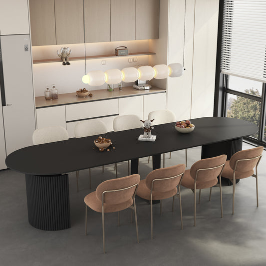 Extendable Foldable Dining Room Table For 1-10 People, Wood Multifunctional Rectangle Expandable Console Kitchen Living Meeting Room Furniture