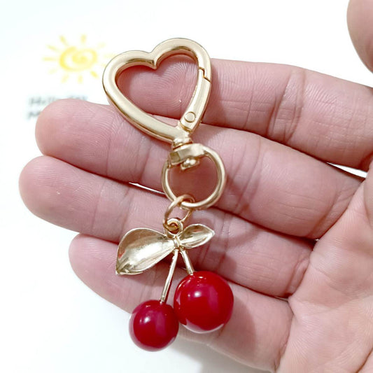 Korean Style K Gold Leaf Cherry Pendant Alloy Accessories Diy
