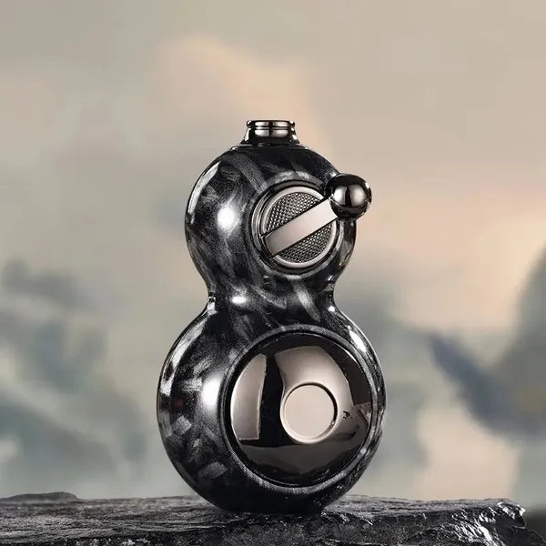 Father's Day Gift On June 15th: Metal Windproof Torch Lighter, Portable In Gourd Shape, Windproof Green Flame, Rotating And Playable Body To Relieve Stress, Surprise Gift, Festival Party, Outdoor (wit
