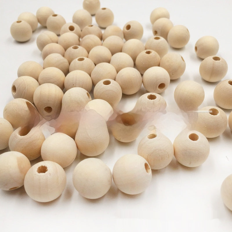 Wooden Bead Handmade Wood Color Theaceae Round Beads Ornament Accessories